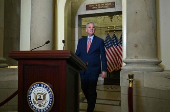 El presidente de la Cámara de Representantes estadounidense, el republicano Kevin McCarthy.