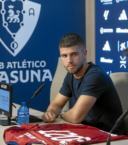 Iker Muñoz, ayer en El Sadar.