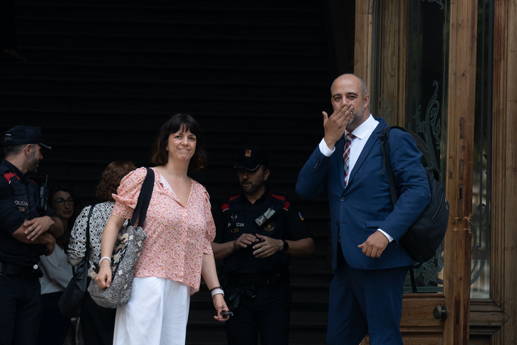 Miquel Buch, a su llegada a la Audiencia de Barcelona para el juicio el 28 de junio.