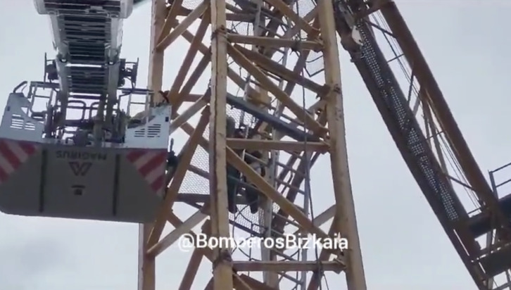 Captura del vídeo difundido por los bomberos en redes sociales.