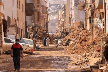 Además de cientos de miles de afectados, las inundaciones se han llevado por delante un tercio de la ciudad de Derna.