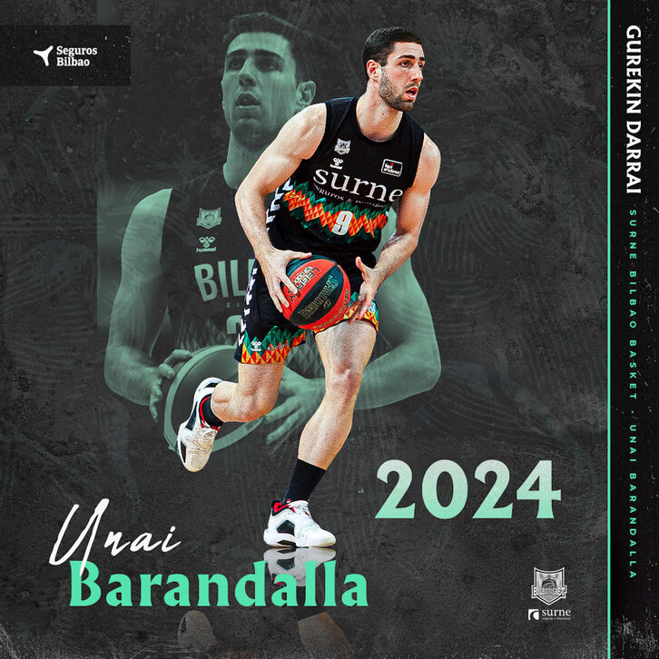 Unai Barandalla ya tiene ficha del primer equipo de Bilbao Basket.