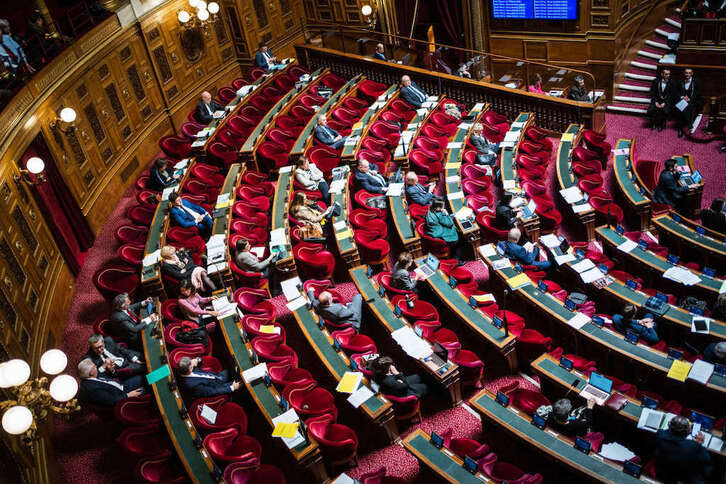 El hemiciclo del Senado, en un debate nocturno sobre la reforma de pensiones, en marzo pasado.