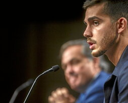 André Silva, en su presentación en Anoeta, entró en su primera convocatoria.