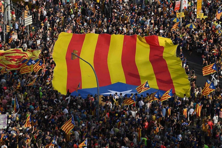 Esteladas durante la celebración de la Diada, el pasado 11 de septiembre. 