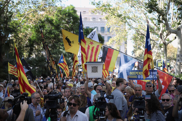 Acto celebrado en Barcelona para conmemorar el sexto aniversario del 1-O.