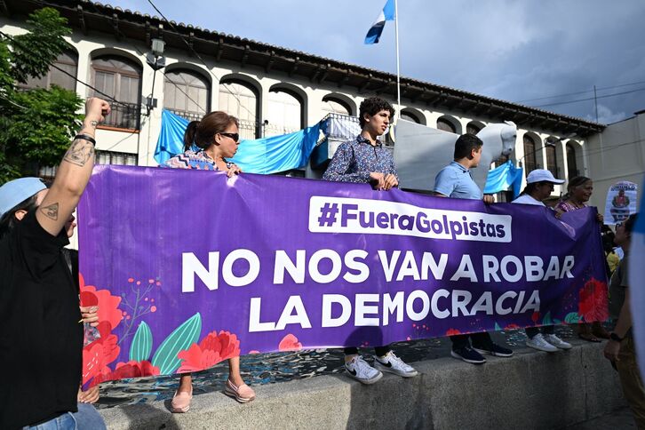 Protesta en Ciudad de Guatemala.