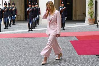 La primera ministra italiana, en un acto oficial reciente en Roma.