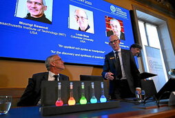 Momento del anuncio del Nobel de Química.