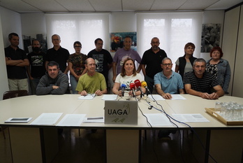 Rueda de prensa ofrecida este jueves en Gasteiz.