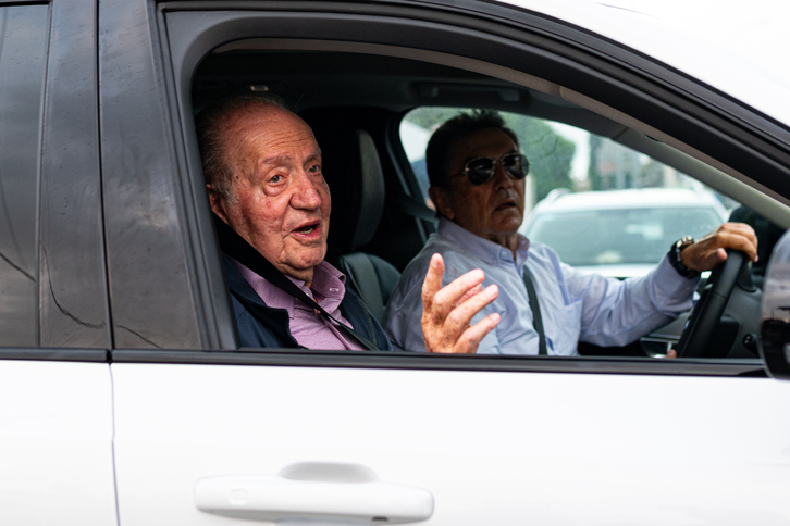 Juan Carlos de Borbón, durante su última visita a Galicia. 