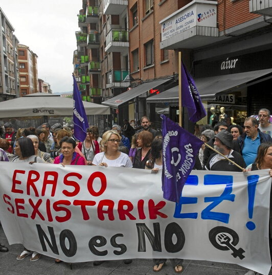 Imagen de archivo de una protesta contra las agresiones sexistas. 