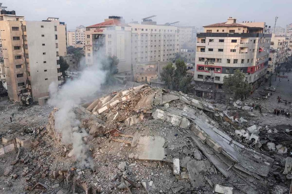 Edificios destruidos por los bombardeos en Gaza.