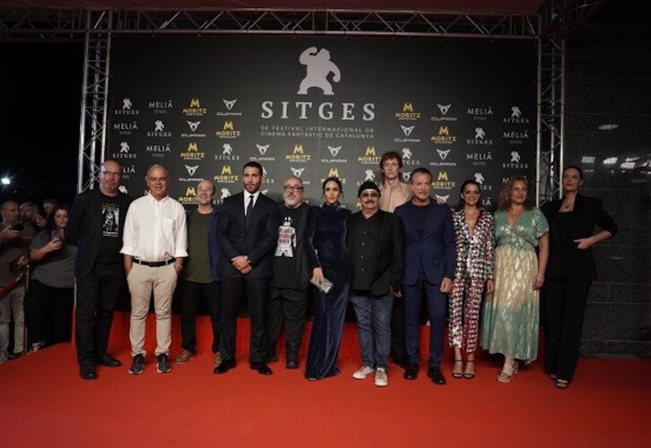 Equipo de ‘30 monedas’ en Sitges.