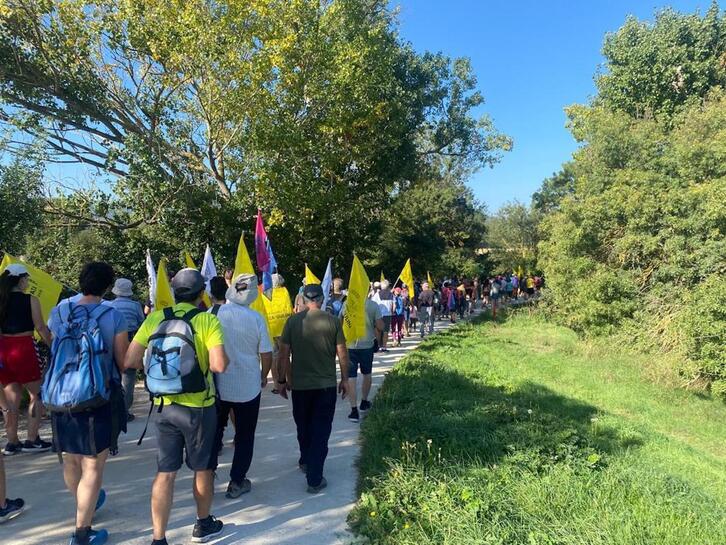 Marcha de los vecinos de los pueblos de la antigua Cendea de Itza.