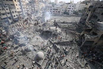 La mezquita de Sousi atacada en Gaza.