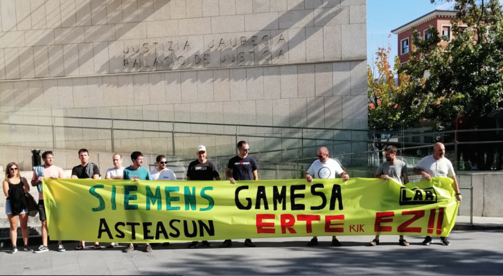 LABen Siemens-Gamesako ABEEaren aurkako mobilizazioa, Donostian.