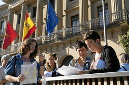 Registro en Nafarroa de la convocatoria de huelga feminista general para el próximo 30 de noviembre.