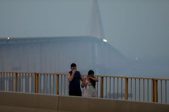 Aire contaminado en la ciudad brasileña de Manaos por un incendio amazónico. 