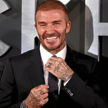 David Beckham, egunotan ateratako argazki batean.