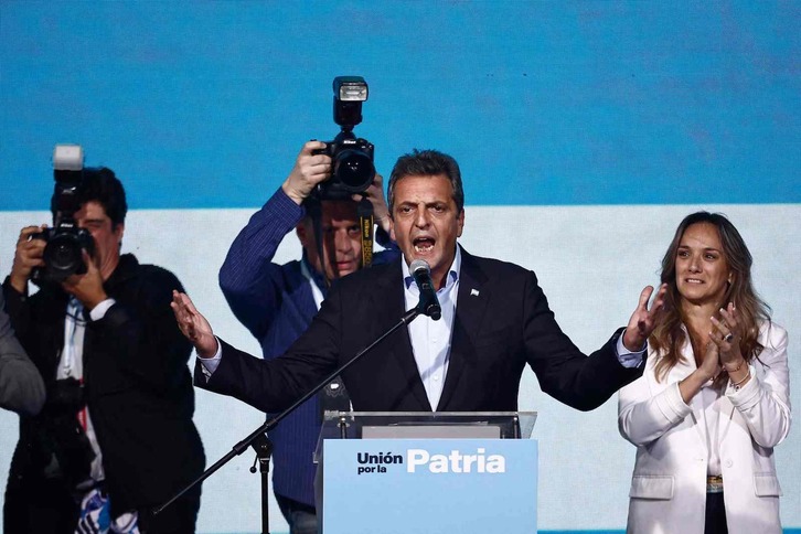 El candidato peronista y ministro de Economía, Sergio Massa.
