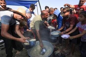 Escombros en Khan Jounis, en Gaza. 