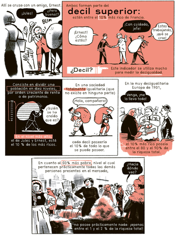 Viñetas de la novela gráfica 'Capital e ideología'.