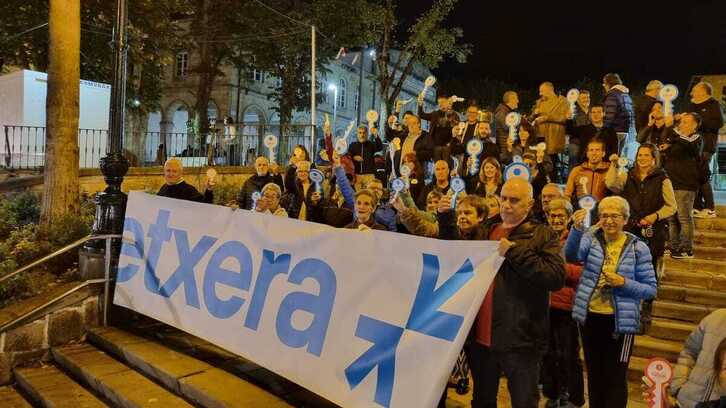 Concentración celebrada en Gernika dentro de las movilizaciones del último viernes de octubre.