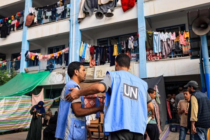 Personal de UNRWA en Gaza.
