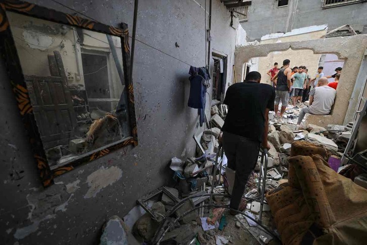 Efectos de los bombardeos de Israel en la Franja de Gaza.