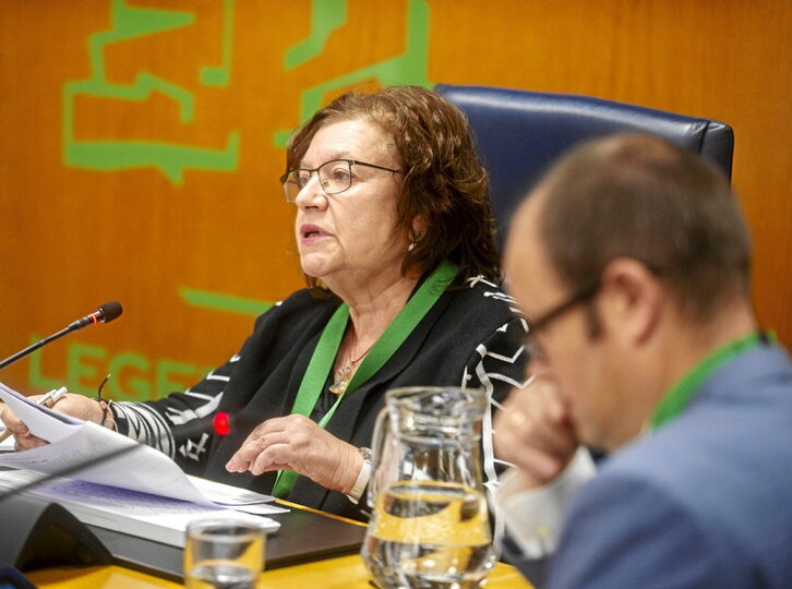 Juana Balmaseda, presidente de la Comisión, y Jon Mirenda Landa.