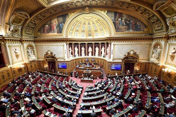 Debate en el Senado francés, en una imagen de archivo. 