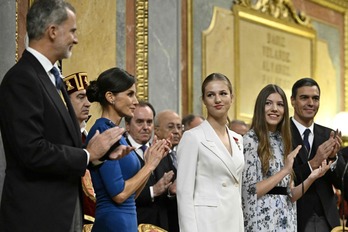 Acto de jura de la Constitución por parte de la heredera, Leonor de Borbón.