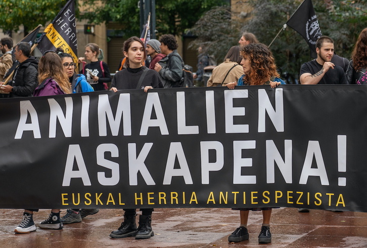 La movilización antiespecista, en el Boulevard.