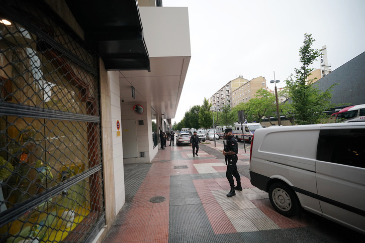 Ertzainas desplegados en el lugar donde fue hallado el cadáver de la gasteiztarra Maialen Mazón el pasado 28 de mayo. 