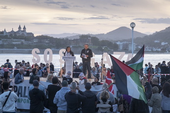 Acto final de la gran movilización del 21 de octubre en Donostia.