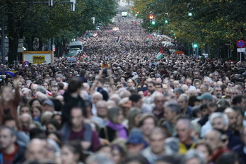 Bilboko Kale Nagusi osoa bete du mobilizazioak.