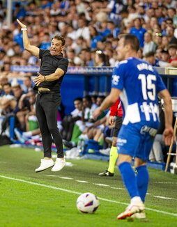 García Plaza, extasiado en un partido.