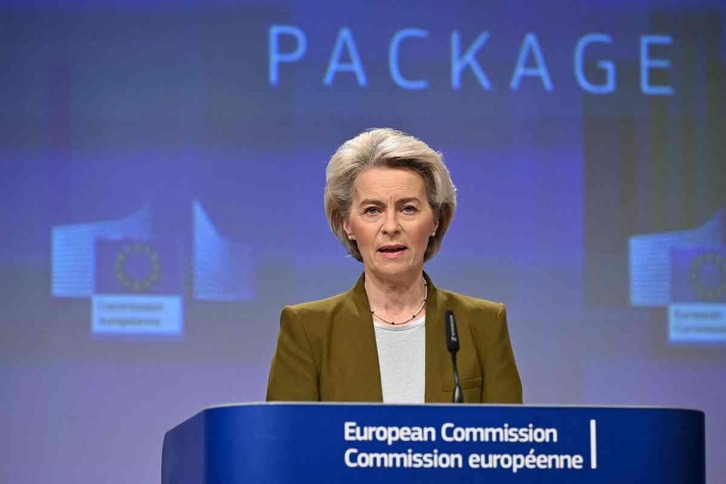 Ursula Von der Leyen, presidenta de la Comisión Europea, que ha pedido abrir negociaciones de adhesión de Ucrania a la UE.