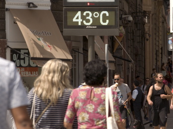 Imagen tomada durante en Bilbo una ola de calor el pasado agosto. 