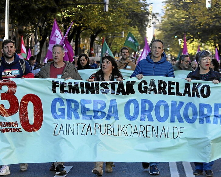 ELA se manifestó ayer en Bilbo.