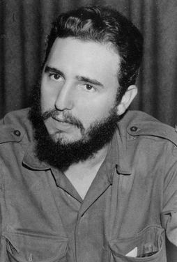 Fidel Castro garaiko irudi batean. 
