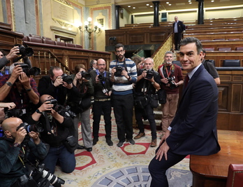 Pedro Sánchez, tras su investidura como presidente del Gobierno español en enero de 2020.