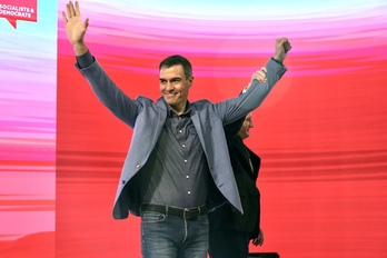 El presidente del Gobierno español en funciones y secretario general del PSOE, Pedro Sánchez, durante el Congreso del Partido Socialista Europeo en el Palacio de Congreso de Málaga.