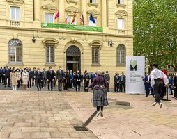 «Terrorismoaren Biktimen Oroimen Zentroa» inauguratzeko 2021ean egindako ekitaldia.