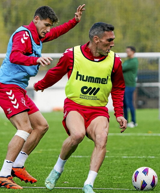 Cristian y Arbilla, en un entrenamiento.