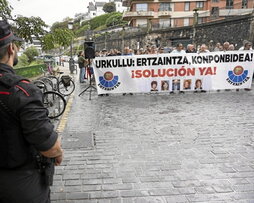 Movilización en Donostia, en agosto.