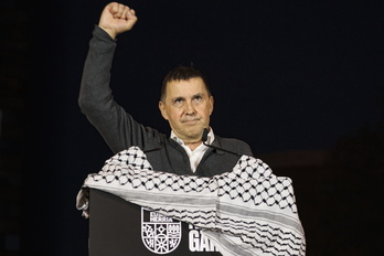 Arnaldo Otegi este sábado en Bilbo.