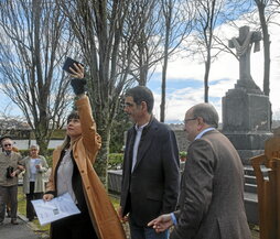 Homenaje el pasado marzo a los milicianos enterrados en Polloe.