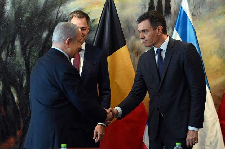 Encuentro entre Netanyahu y Sánchez en Jerusalem.